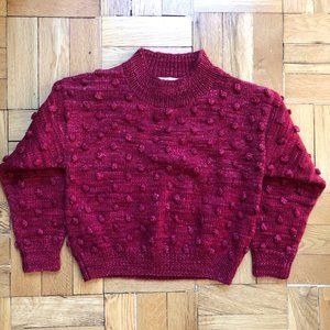kid's Misha & Puff mock neck popcorn sweater size 8-9 yrs, rare